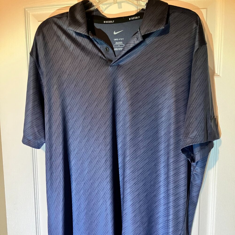Nike Golf Polo Shirt Mens Size LT Large Tall Tour Performance Dri-Fit Blue